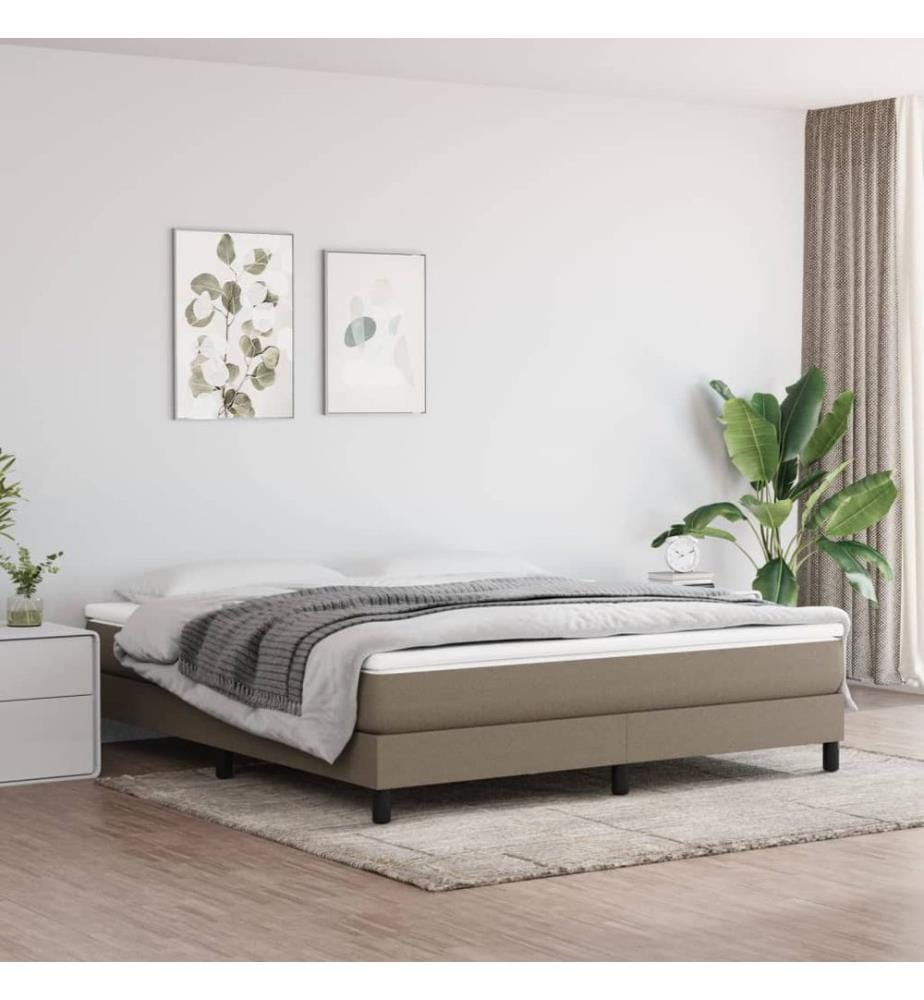 Matelas de lit à ressorts ensachés fermeté moyenne Taupe 160x200x20 cm Tissu