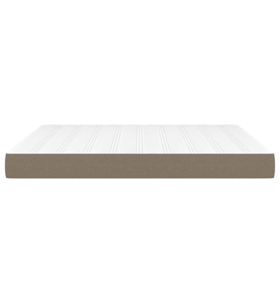 Matelas de lit à ressorts ensachés fermeté moyenne Taupe 160x200x20 cm Tissu