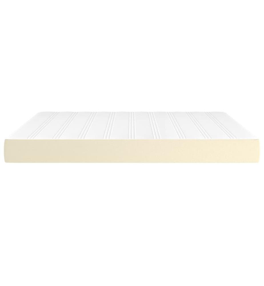 Matelas de lit à ressorts ensachés fermeté moyenne Crème 160x200x20 cm
