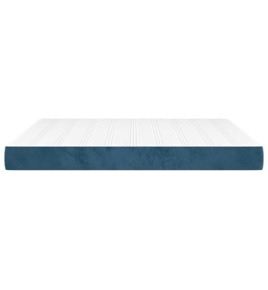 Matelas de lit à ressorts ensachés fermeté moyenne Bleu foncé 160x200x20 cm