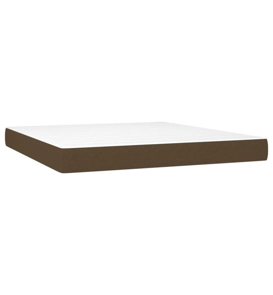 Matelas de lit à ressorts ensachés fermeté moyenne Marron foncé 180x200x20 cm