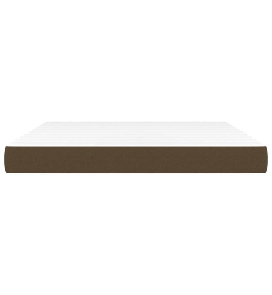 Matelas de lit à ressorts ensachés fermeté moyenne Marron foncé 180x200x20 cm