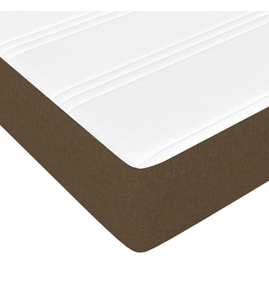 Matelas de lit à ressorts ensachés fermeté moyenne Marron foncé 180x200x20 cm