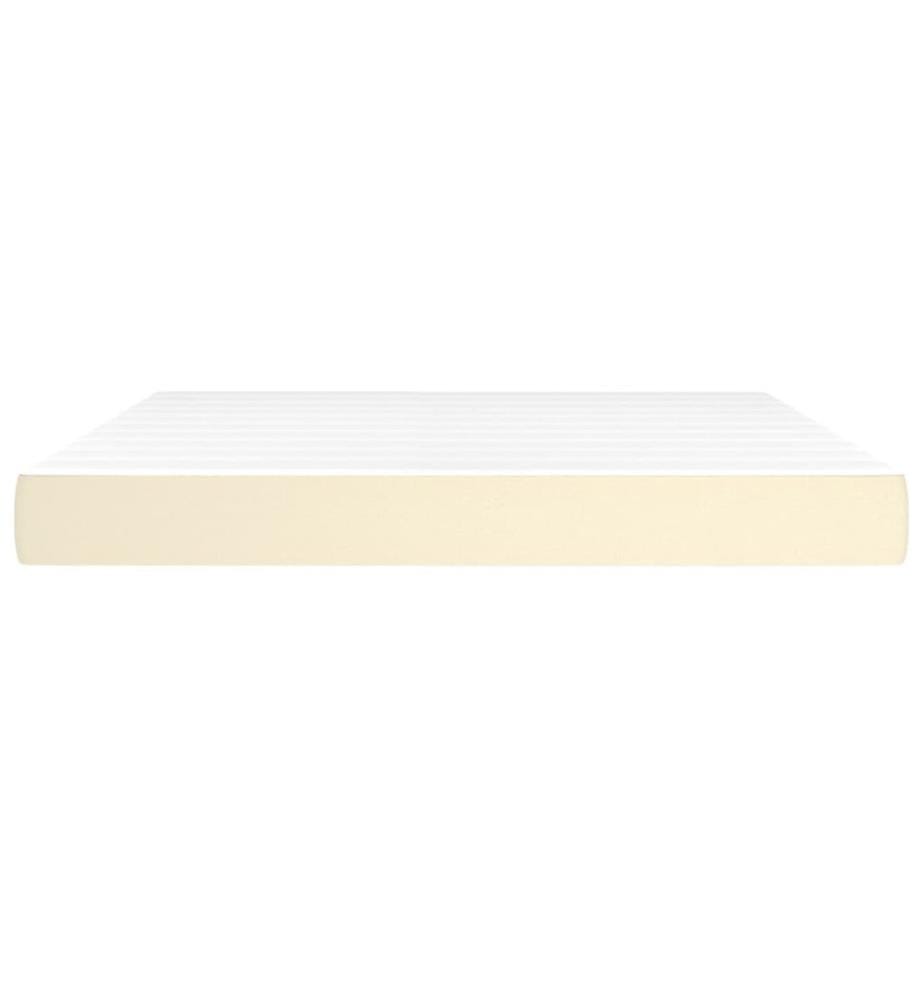 Matelas de lit à ressorts ensachés fermeté moyenne Crème 180x200x20 cm