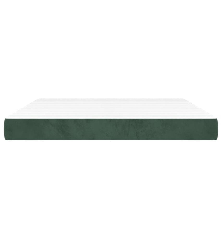 Matelas de lit à ressorts ensachés fermeté moyenne Vert foncé 180x200x20 cm
