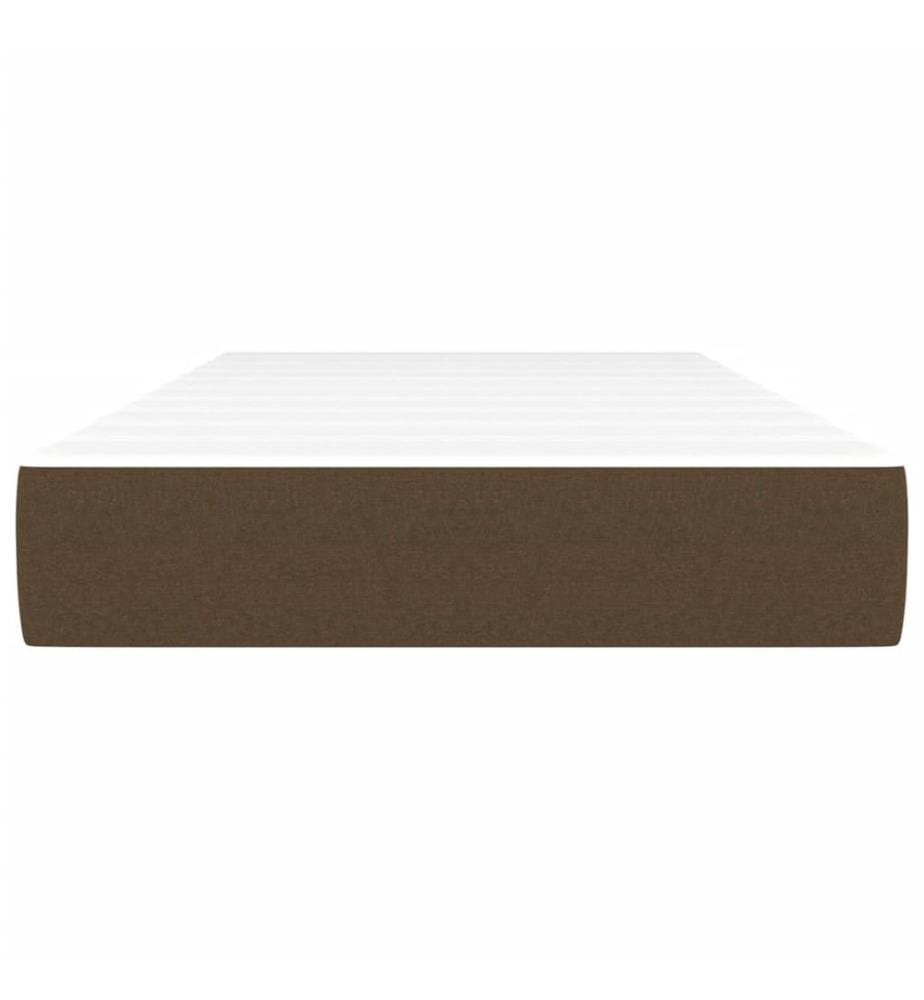 Taschenfederkernmatratze Mittel Dunkelbraun 120x190x20 cm Stoff