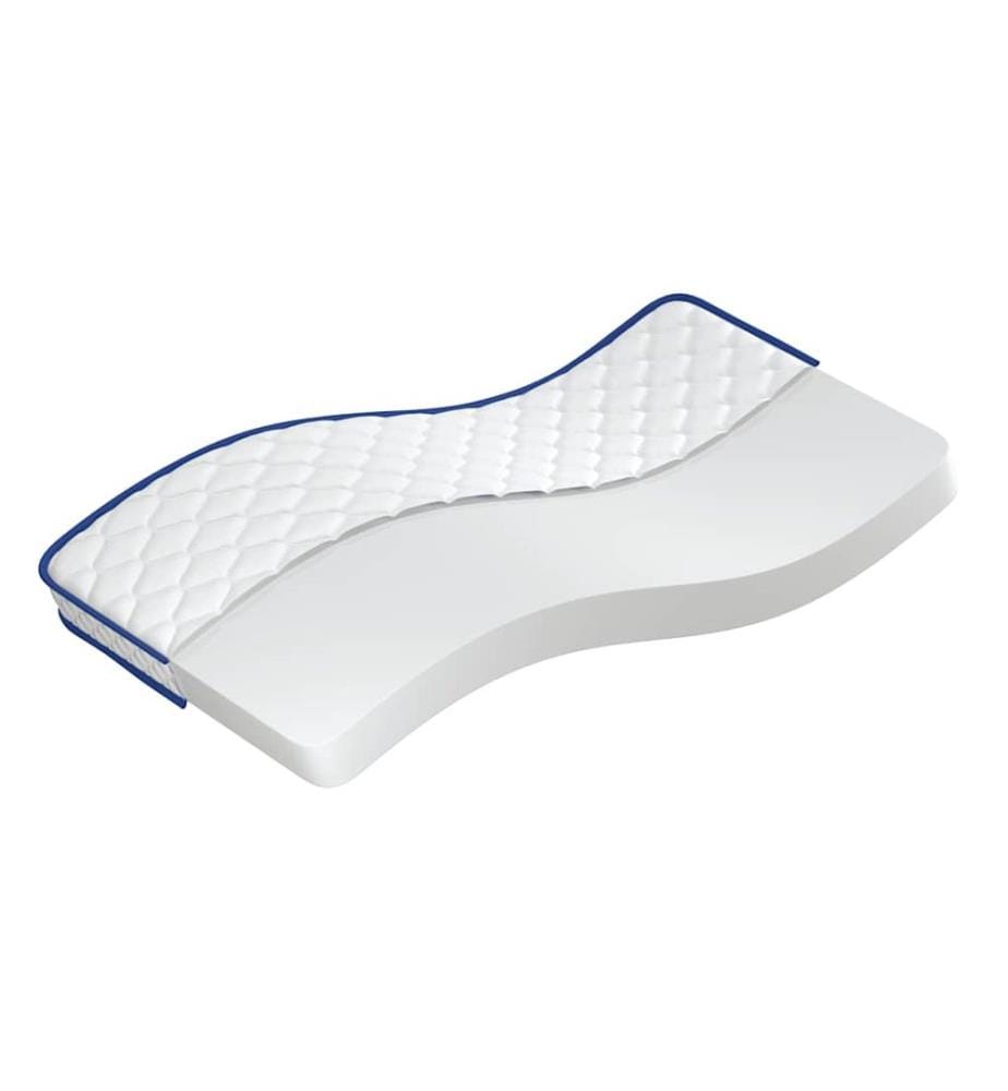 Memory Foam Mattress White 90x190x17 cm Soft