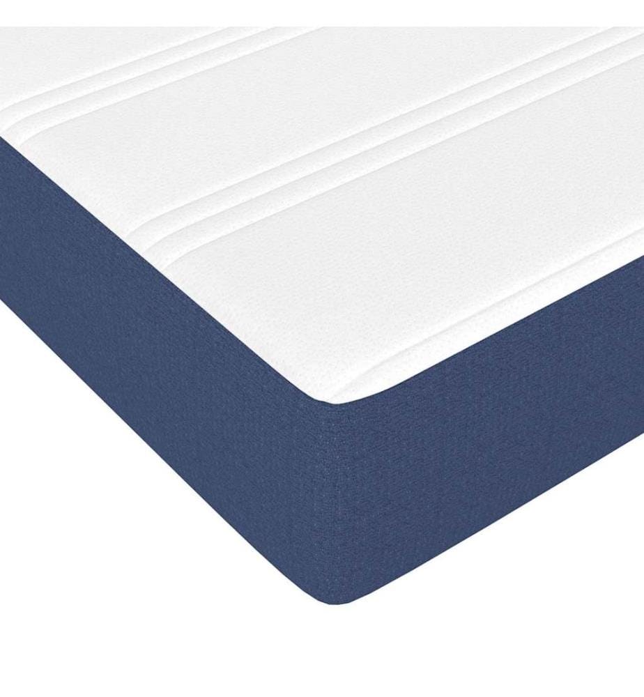 Matelas à ressorts ensachés pour enfants fermeté moyenne bleu 80x160 cm tissu