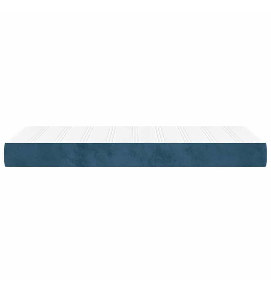 Taschenfederkernmatratze Mittel Dunkelblau 80x210x20 cm Samt