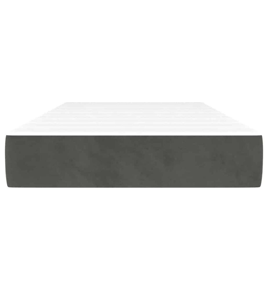 Matelas de lit à ressorts ensachés fermeté moyenne 90x210x20 cm velours