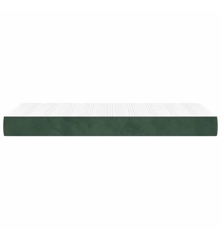Matelas de lit à ressorts ensachés fermeté moyenne 90x210x20 cm velours