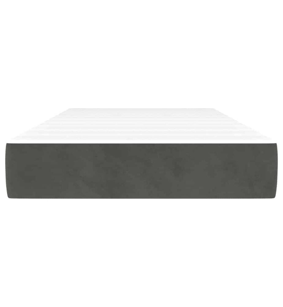 Matelas de lit à ressorts ensachés fermeté moyenne 100x210x20 cm velours