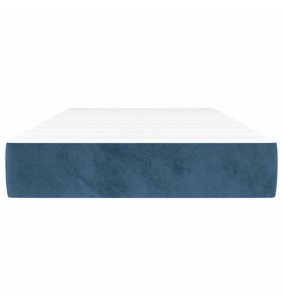 Matelas de lit à ressorts ensachés fermeté moyenne 100x210x20 cm velours