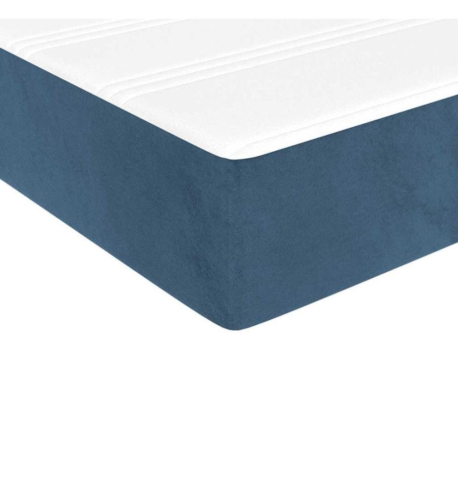 Matelas de lit à ressorts ensachés fermeté moyenne 100x210x20 cm velours