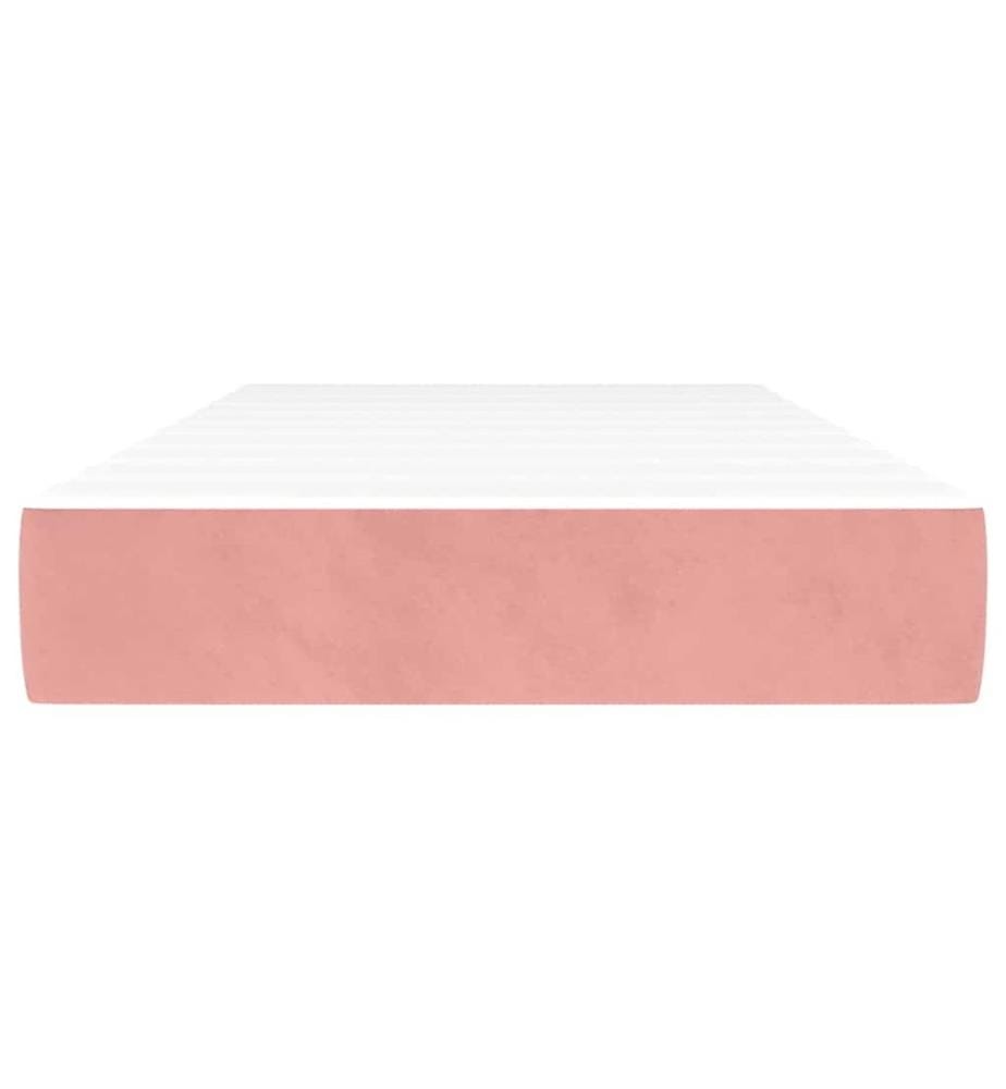 Taschenfederkernmatratze Mittel Rosa 100x210x20 cm Samt