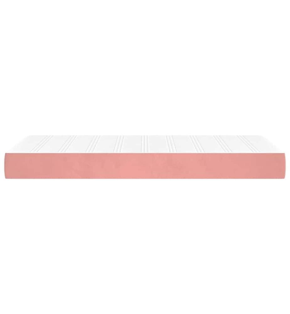 Taschenfederkernmatratze Mittel Rosa 100x210x20 cm Samt
