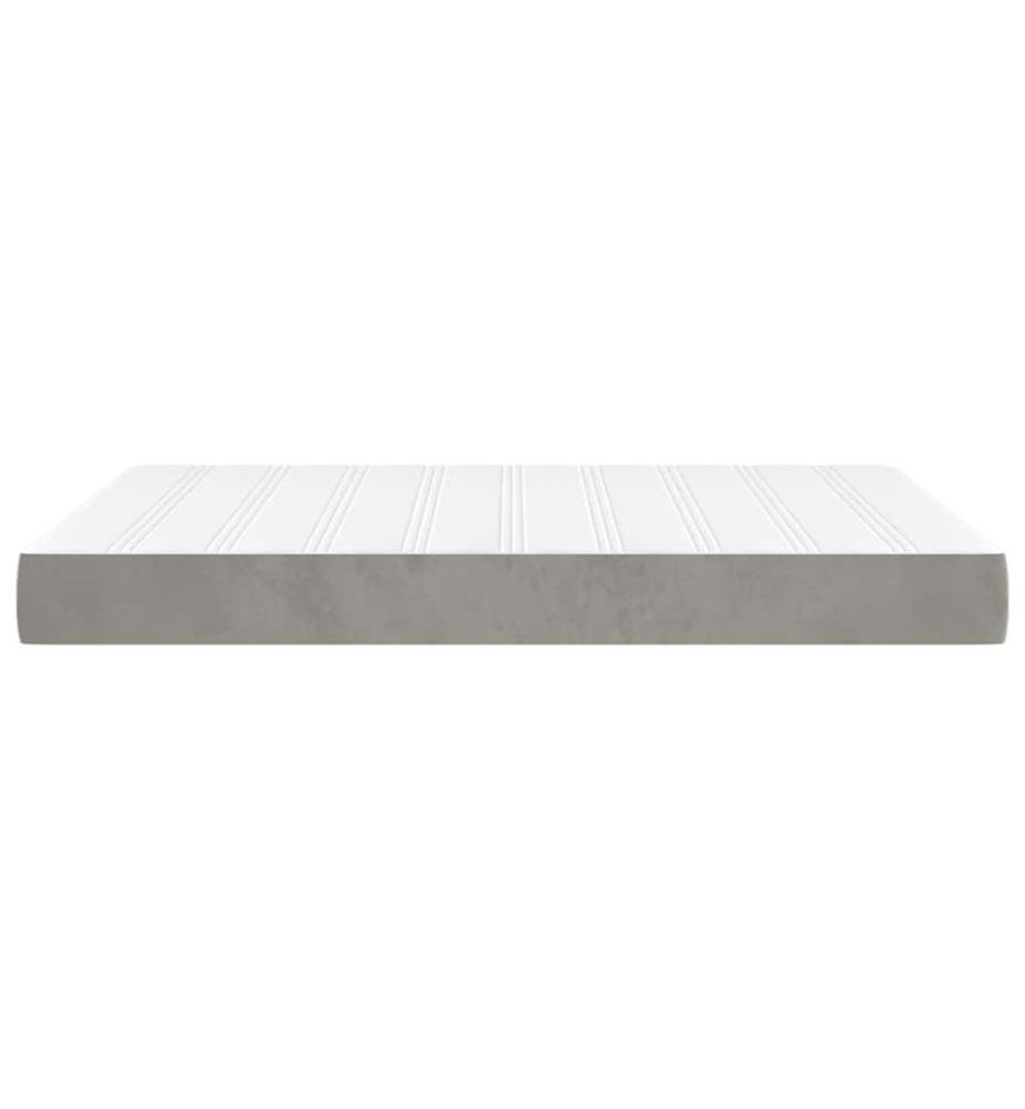 Matelas de lit à ressorts ensachés fermeté moyenne 120x210x20 cm velours