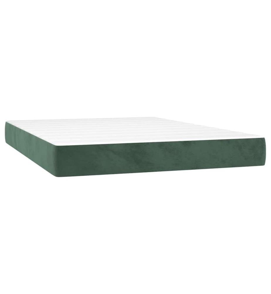Taschenfederkernmatratze Mittel Dunkelgrün 120x210x20 cm Samt