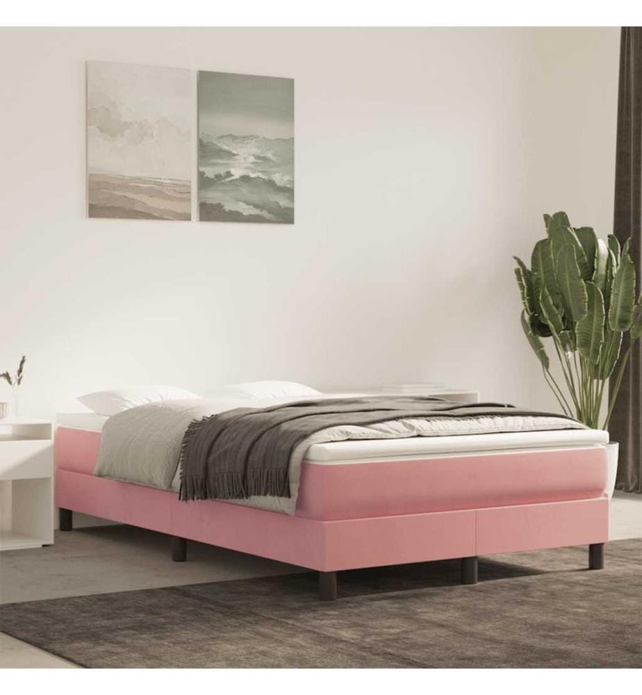 Taschenfederkernmatratze Mittel Rosa 120x210x20 cm Samt