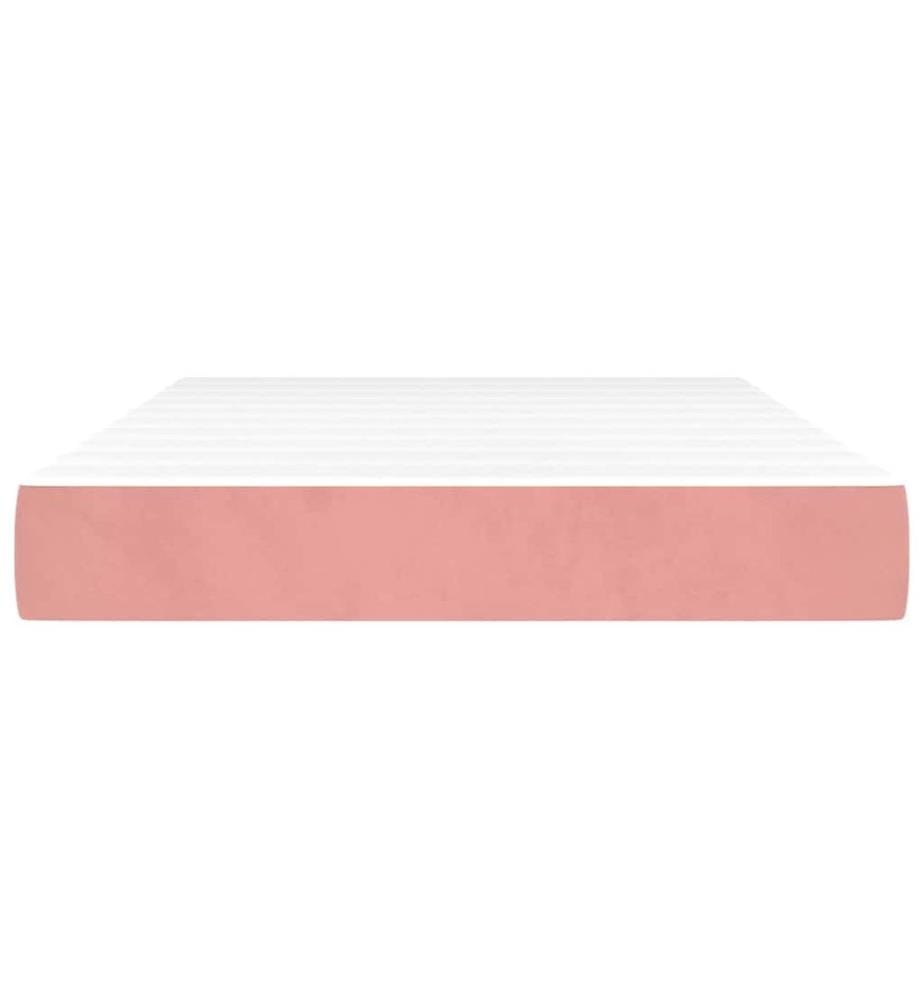 Taschenfederkernmatratze Mittel Rosa 120x210x20 cm Samt