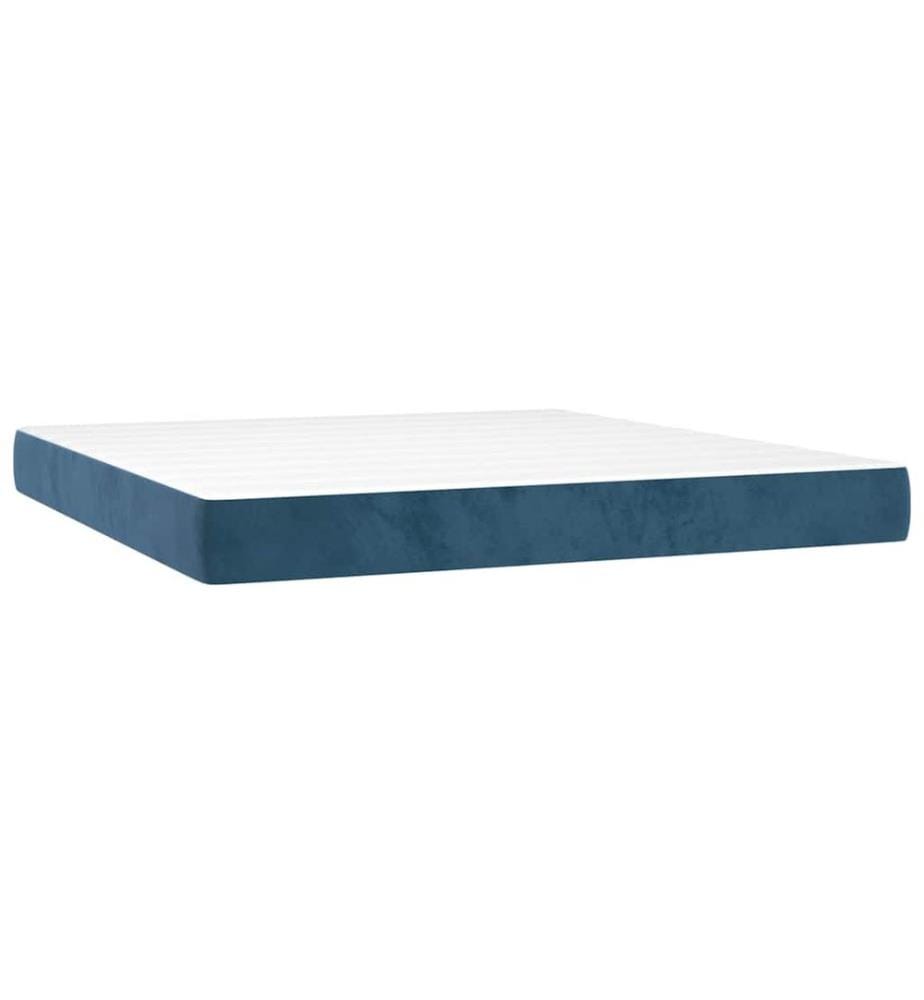 Taschenfederkernmatratze Mittel Dunkelblau 160x210x20 cm Samt