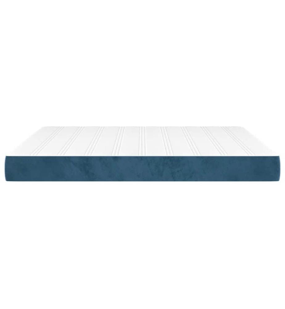 Taschenfederkernmatratze Mittel Dunkelblau 160x210x20 cm Samt