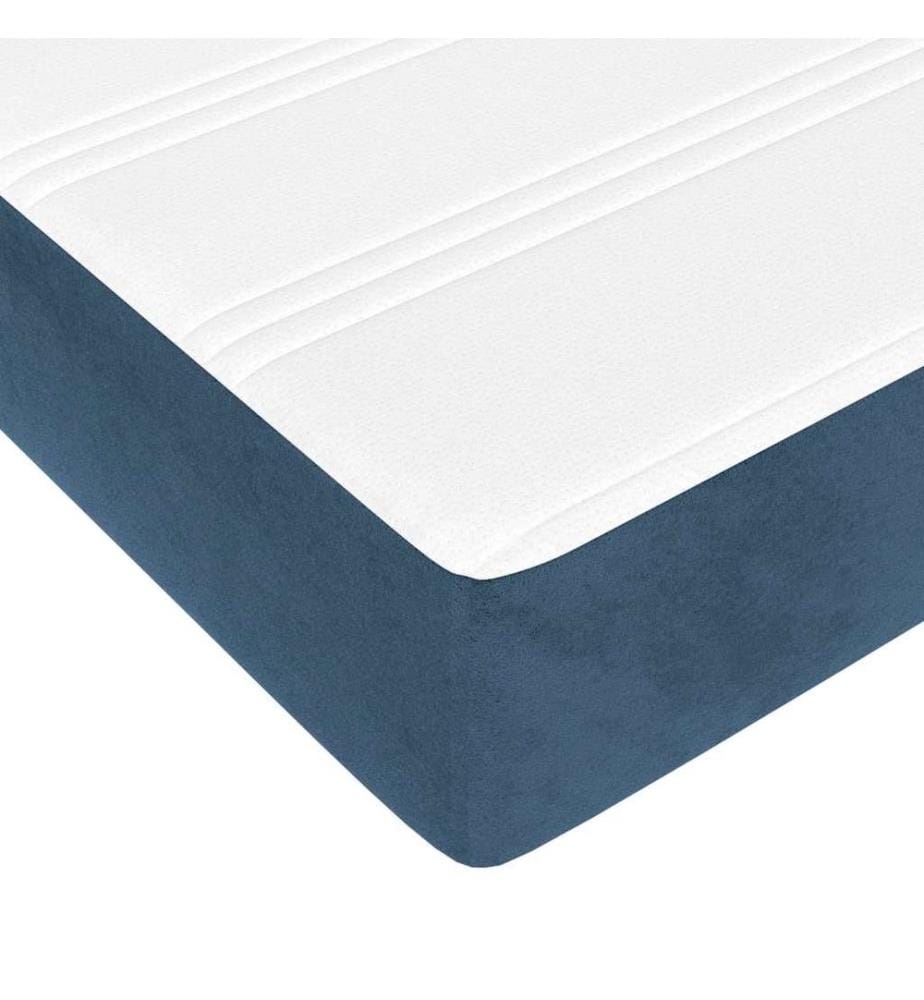 Taschenfederkernmatratze Mittel Dunkelblau 160x210x20 cm Samt
