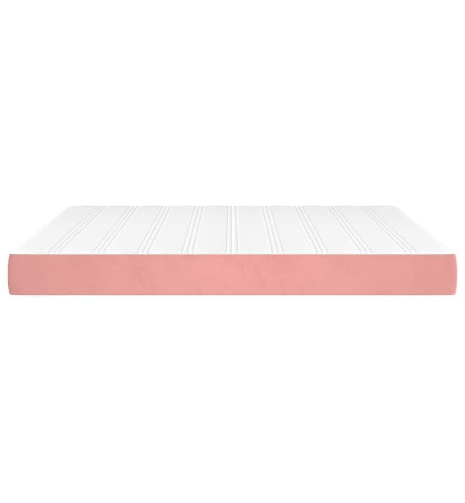 Taschenfederkernmatratze Mittel Rosa 160x210x20 cm Samt