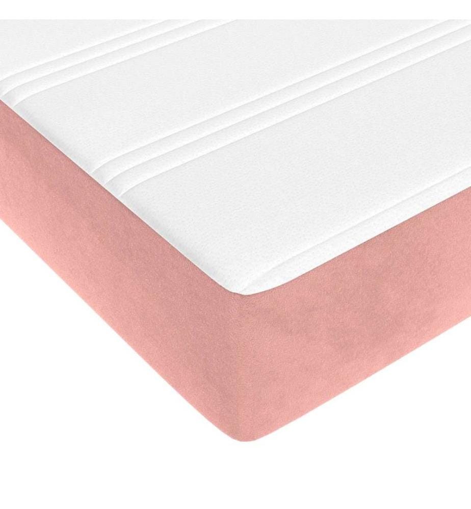 Taschenfederkernmatratze Mittel Rosa 160x210x20 cm Samt