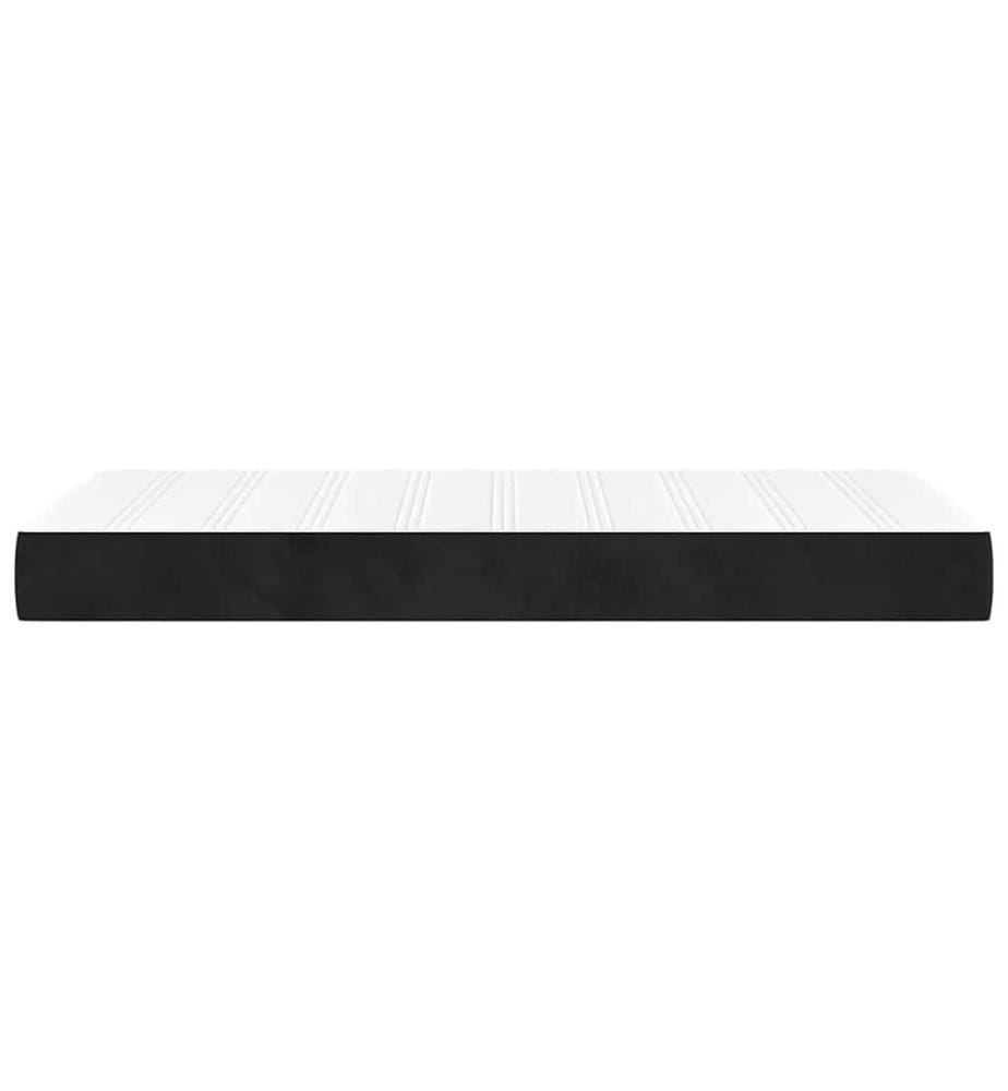 Taschenfederkernmatratze Mittel Schwarz 80x220x20 cm Samt