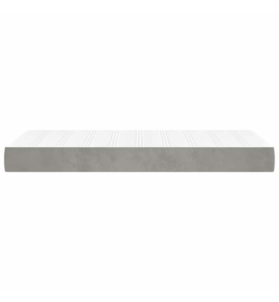 Taschenfederkernmatratze Mittel Hellgrau 90x220x20 cm Samt