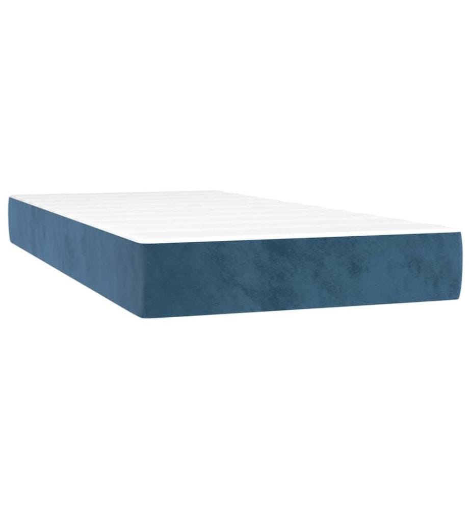 Taschenfederkernmatratze Mittel Dunkelblau 90x220x20 cm Samt