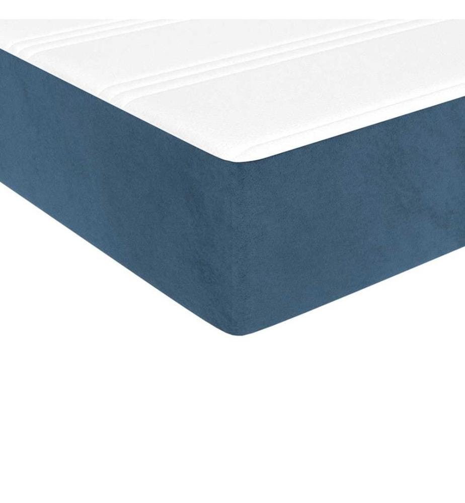 Taschenfederkernmatratze Mittel Dunkelblau 90x220x20 cm Samt