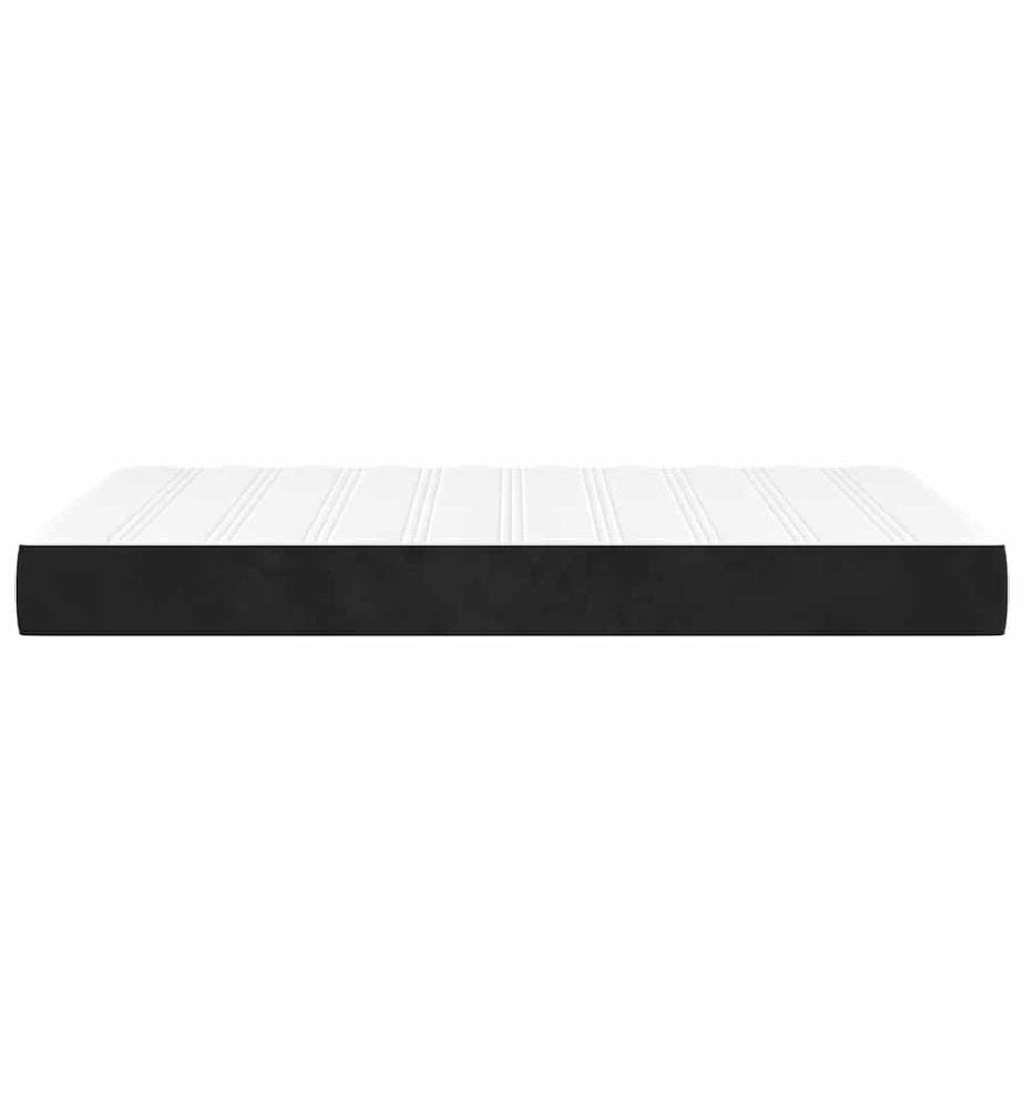 Taschenfederkernmatratze Mittel Schwarz 120x220x20 cm Samt