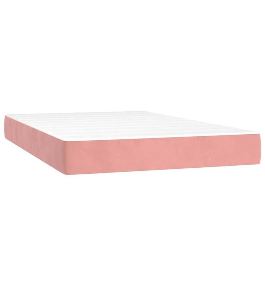 Taschenfederkernmatratze Mittel Rosa 120x220x20 cm Samt