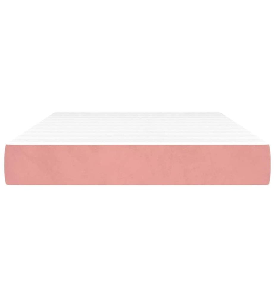 Taschenfederkernmatratze Mittel Rosa 120x220x20 cm Samt