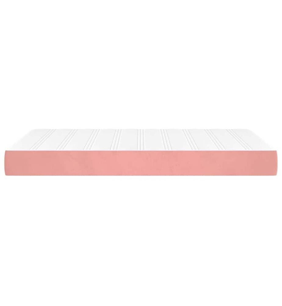 Taschenfederkernmatratze Mittel Rosa 120x220x20 cm Samt