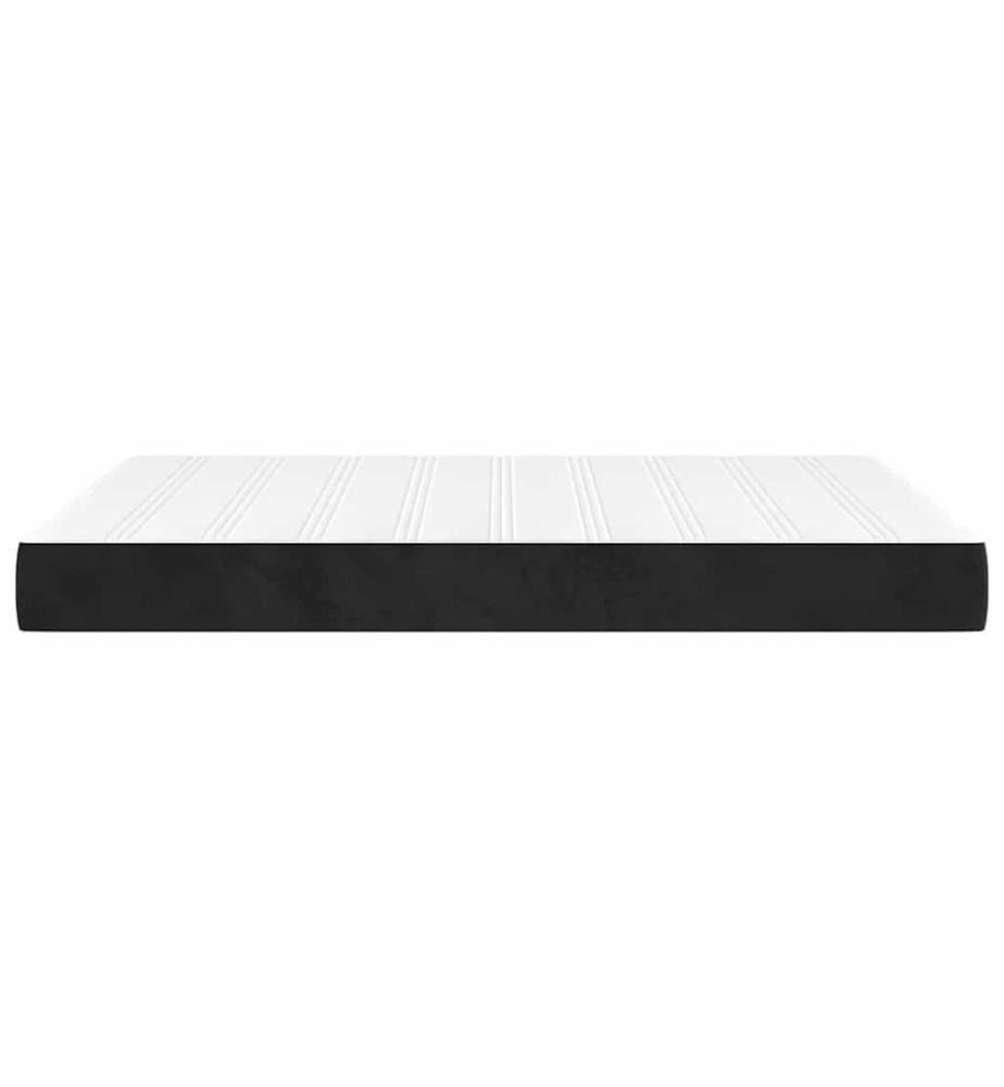 Taschenfederkernmatratze Mittel Schwarz 140x220x20 cm Samt