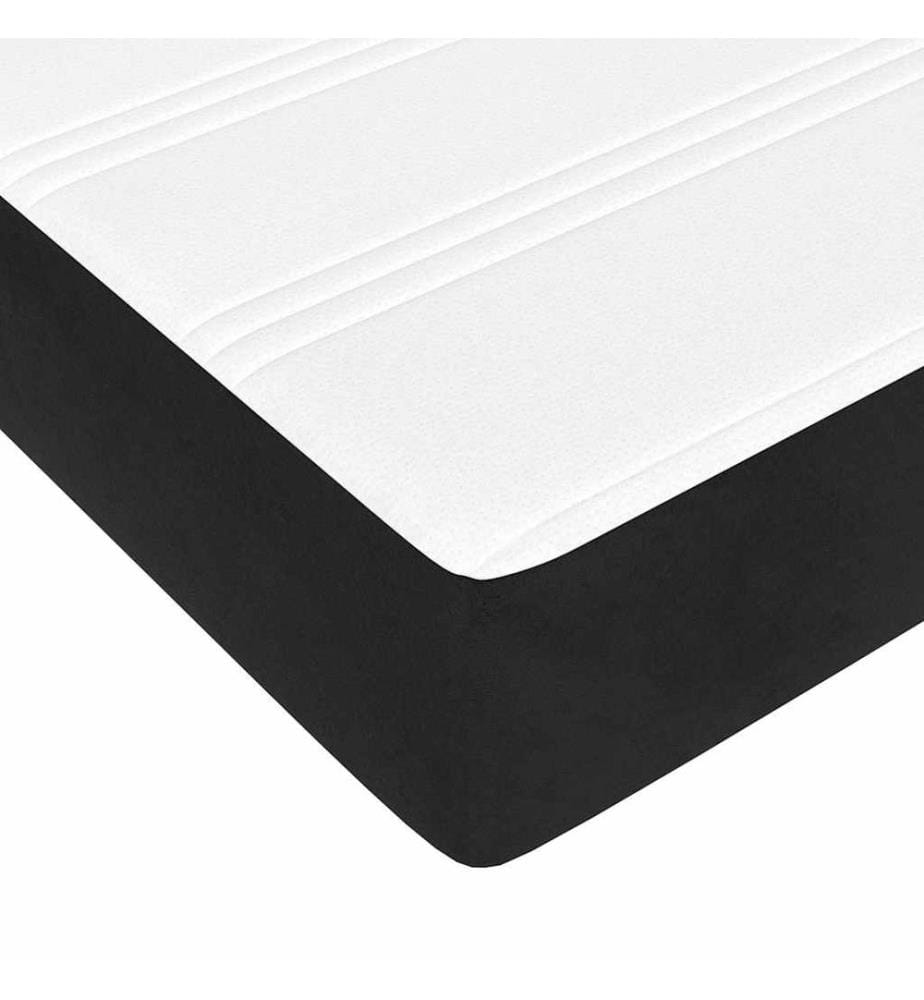Taschenfederkernmatratze Mittel Schwarz 160x220x20 cm Samt