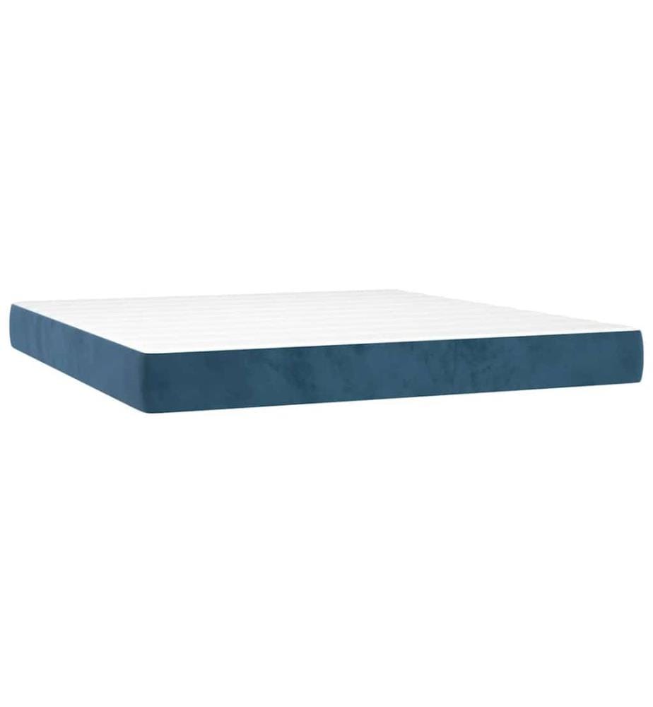 Taschenfederkernmatratze Mittel Dunkelblau 160x220x20 cm Samt
