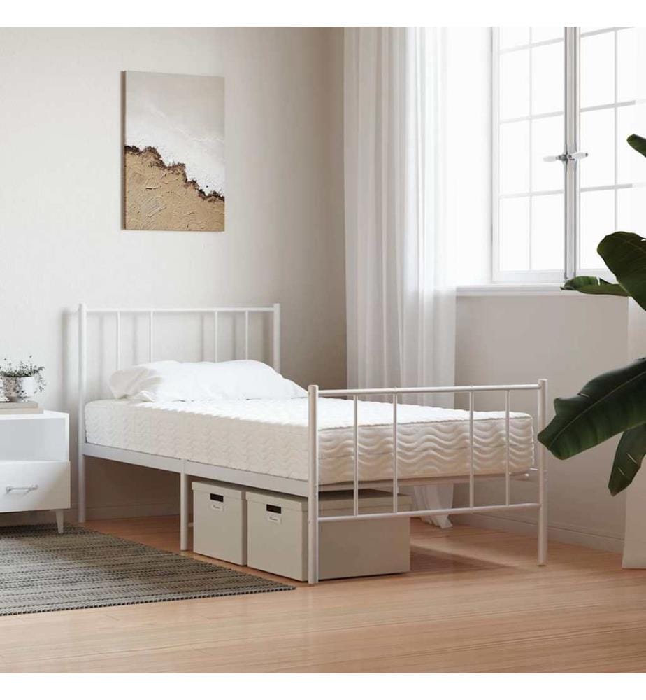 Matelas en mousse blanc 80x210 cm dureté H2 H3