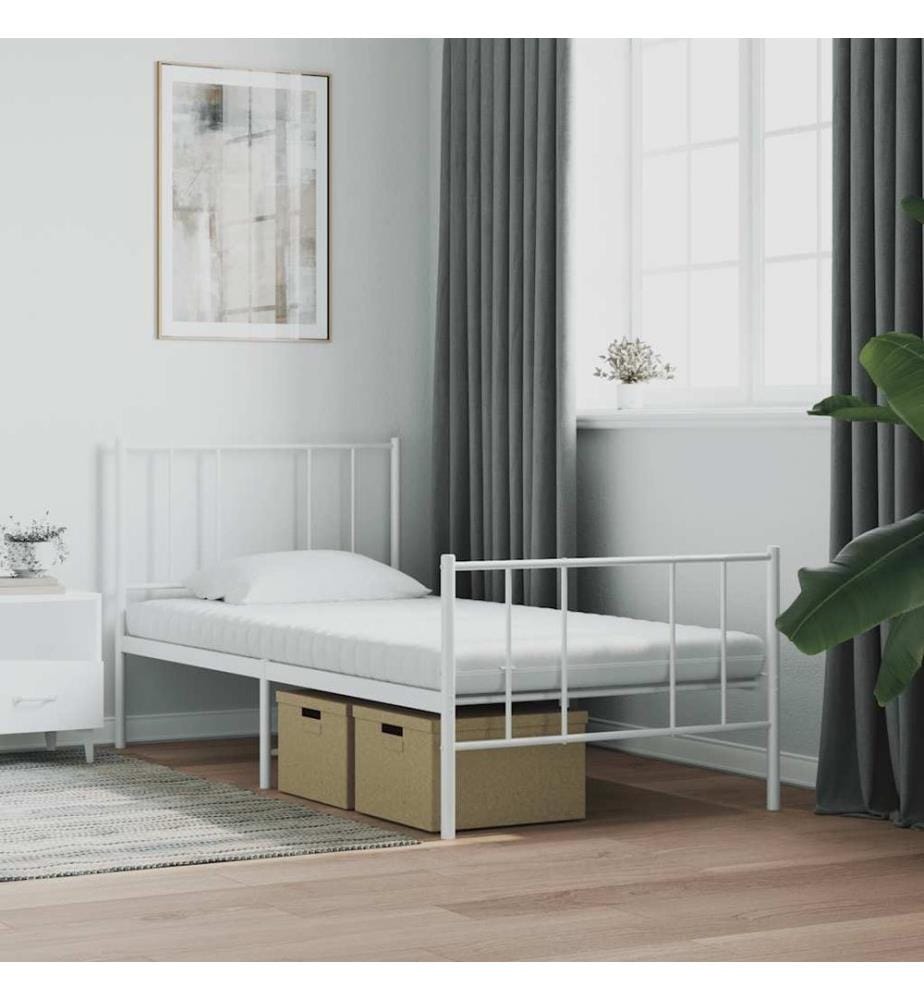 Foam Mattress White 90x210 cm 7 Zones Hardness 20 ILD