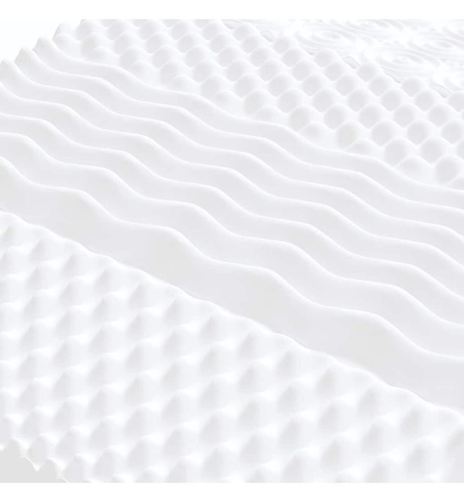 Schaumstoffmatratze Weiss 120x210 cm 7-Zonen Härtegrad 20 ILD