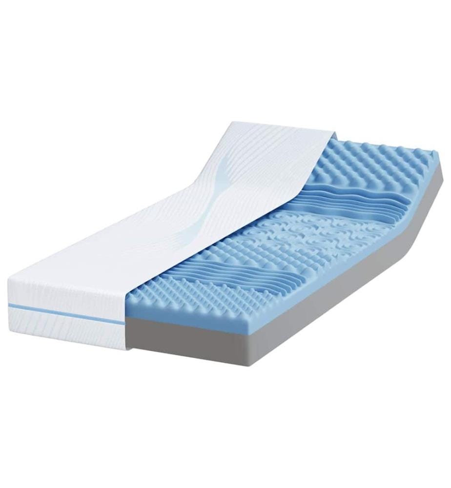 Mattress White 80 x 160 cm Jacquard Fabric