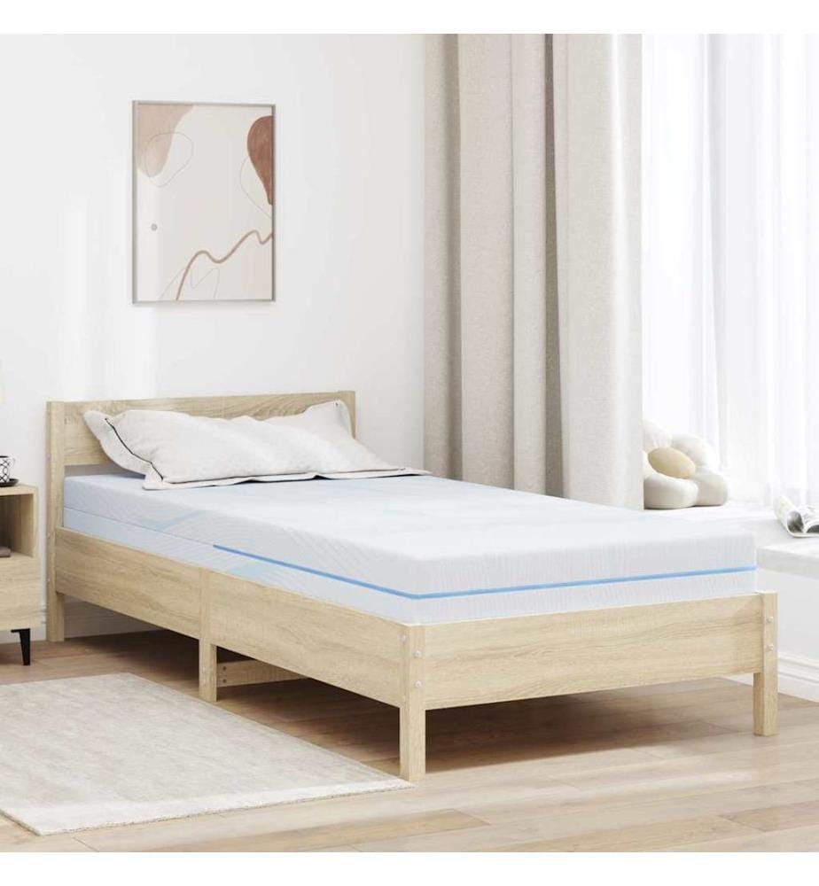 Mattress White 100 x 200 cm Jacquard Fabric