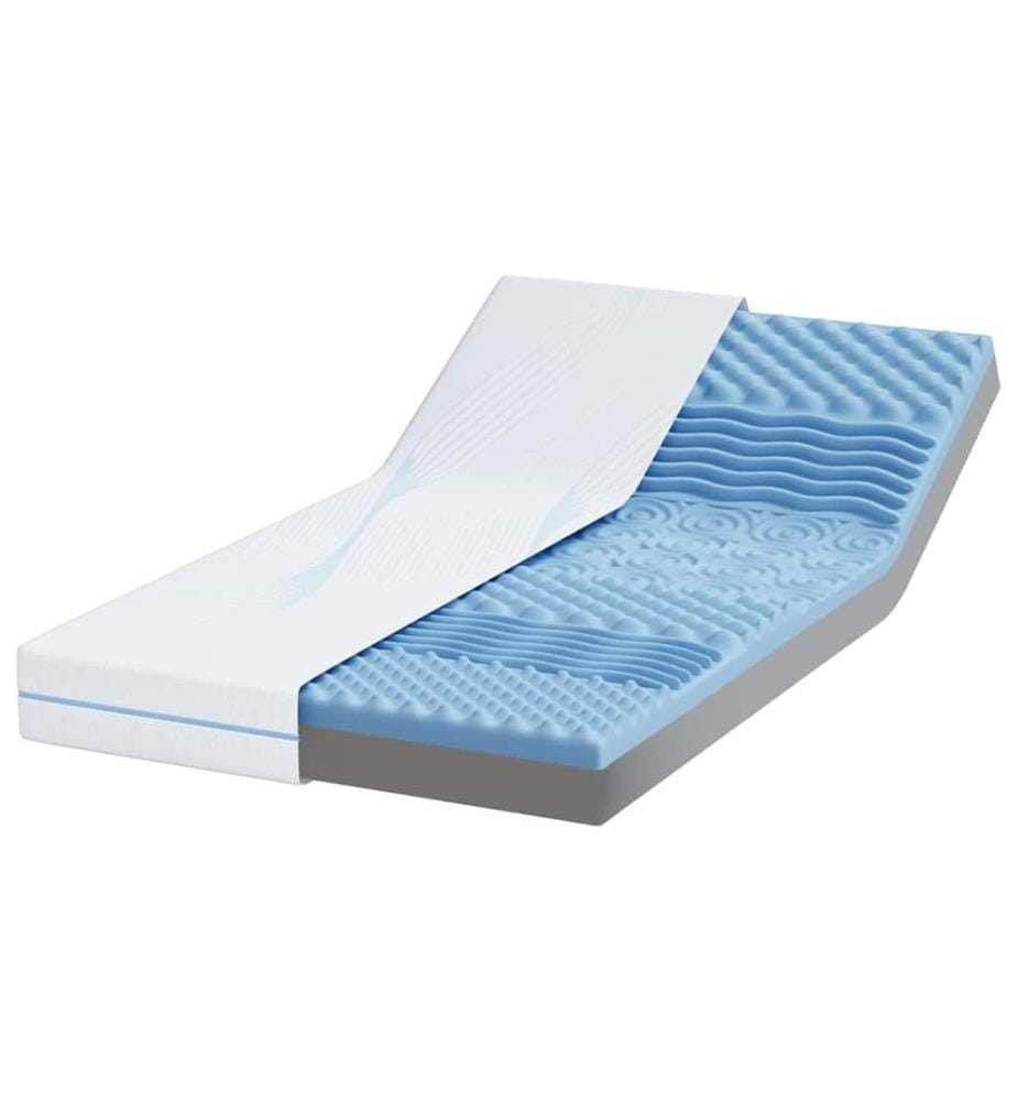 Mattress White 100 x 200 cm Jacquard Fabric