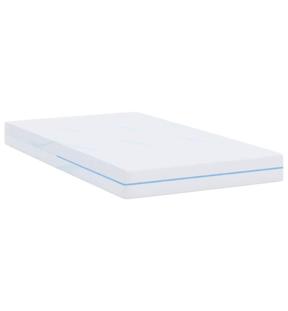 Mattress White 100 x 200 cm Jacquard Fabric
