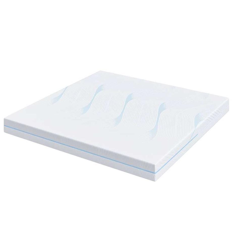 Mattress White 200 x 200 cm Jacquard Fabric