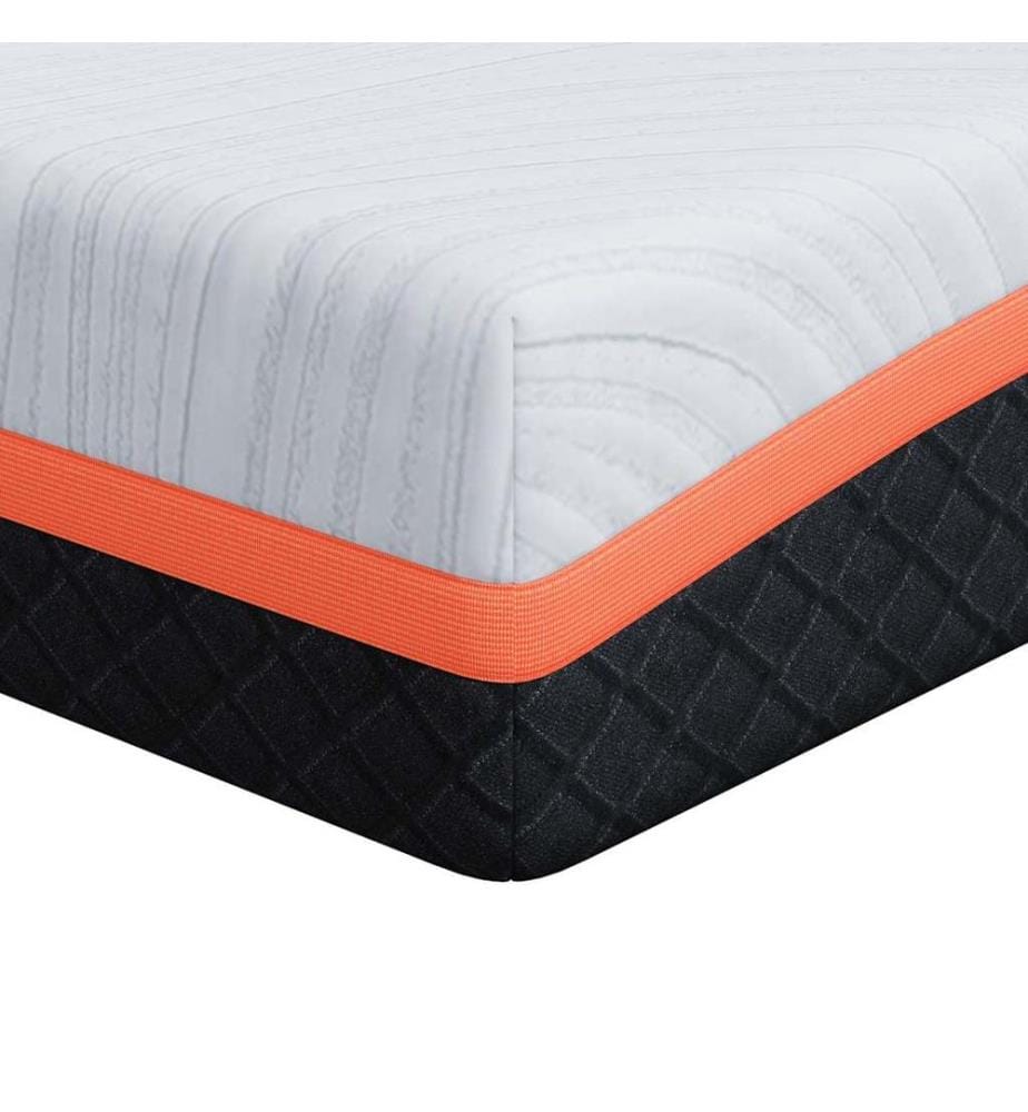 Matelas Blanc et Gris 180 x 200 cm Tissu jacquard