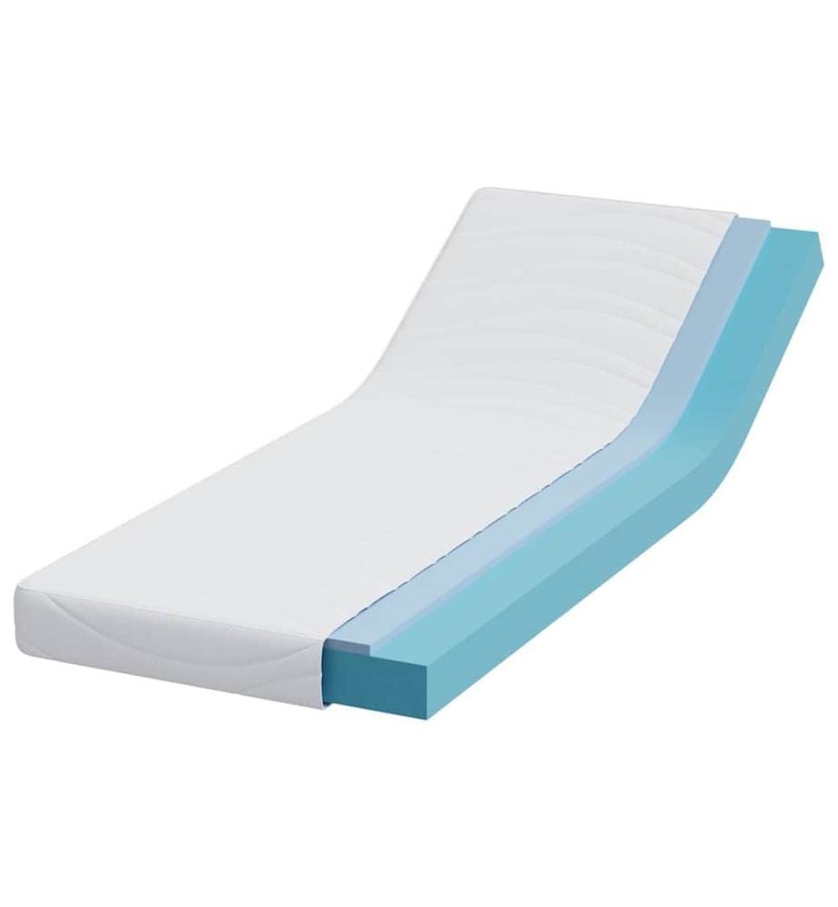 Mattress White 80 x 200 cm Jacquard Fabric